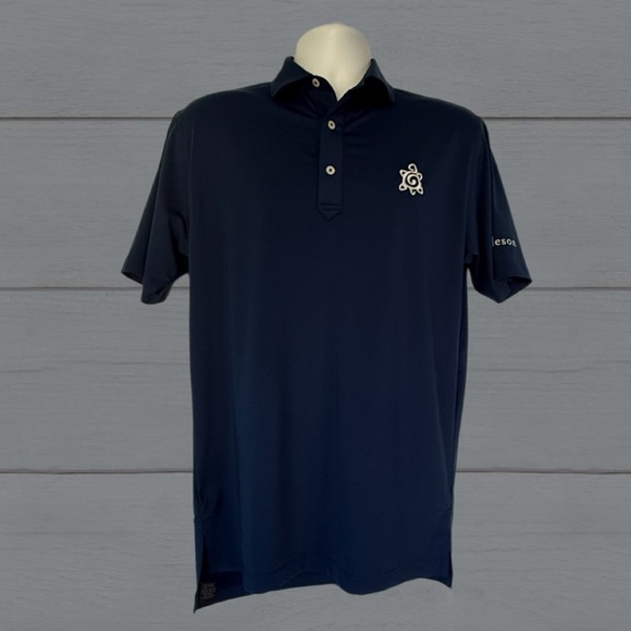 Turtleson Men’s Polo Shirt Bundle Size Small | Navy & Striped | Golf Performance - Picture 2 of 10